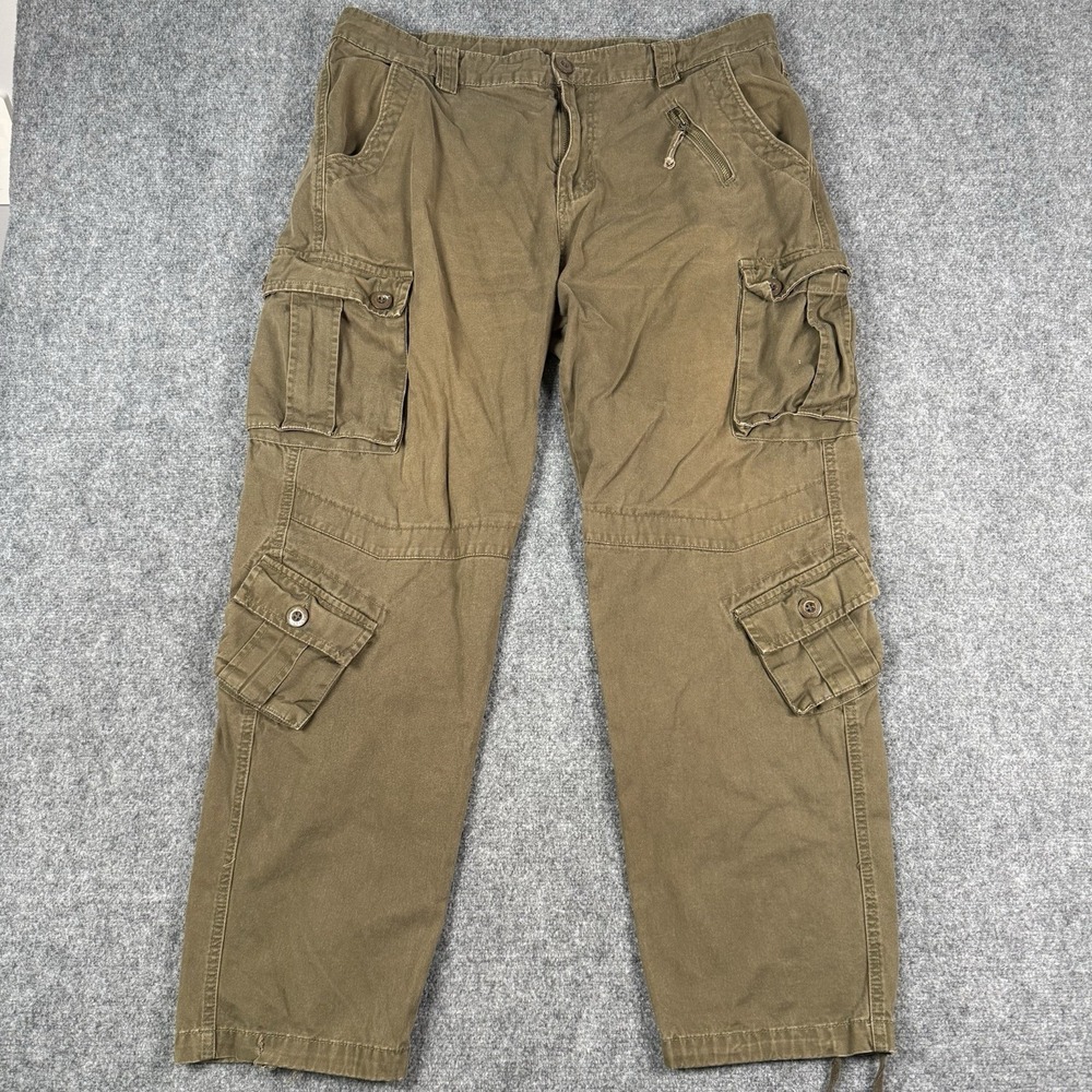 🪖 Must Way US Army Multi-Pocket Tactical Cargo Pants Mens 38x30 Brown